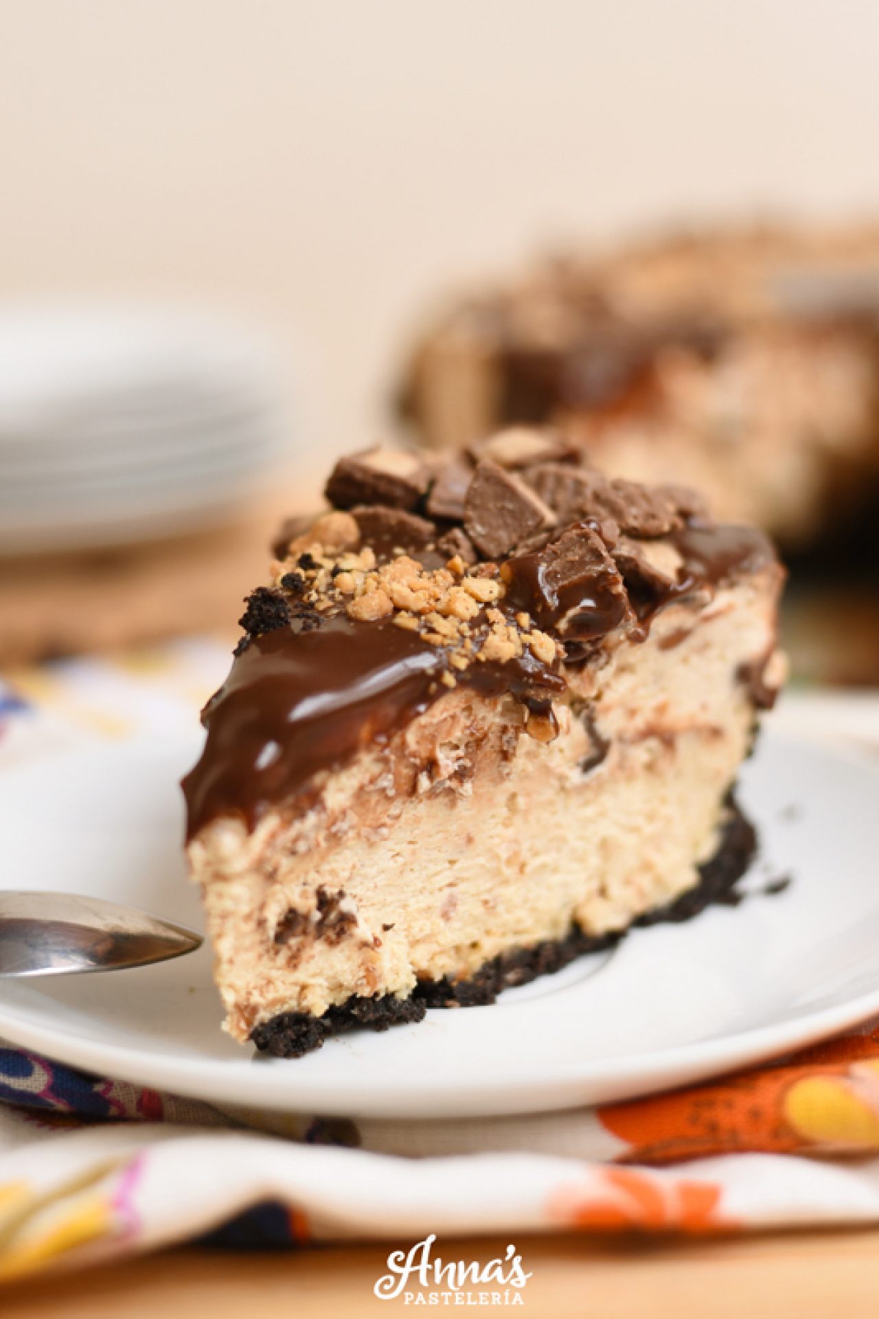 Pie crocante de mantequilla de maní y chocolate (sin horno!)