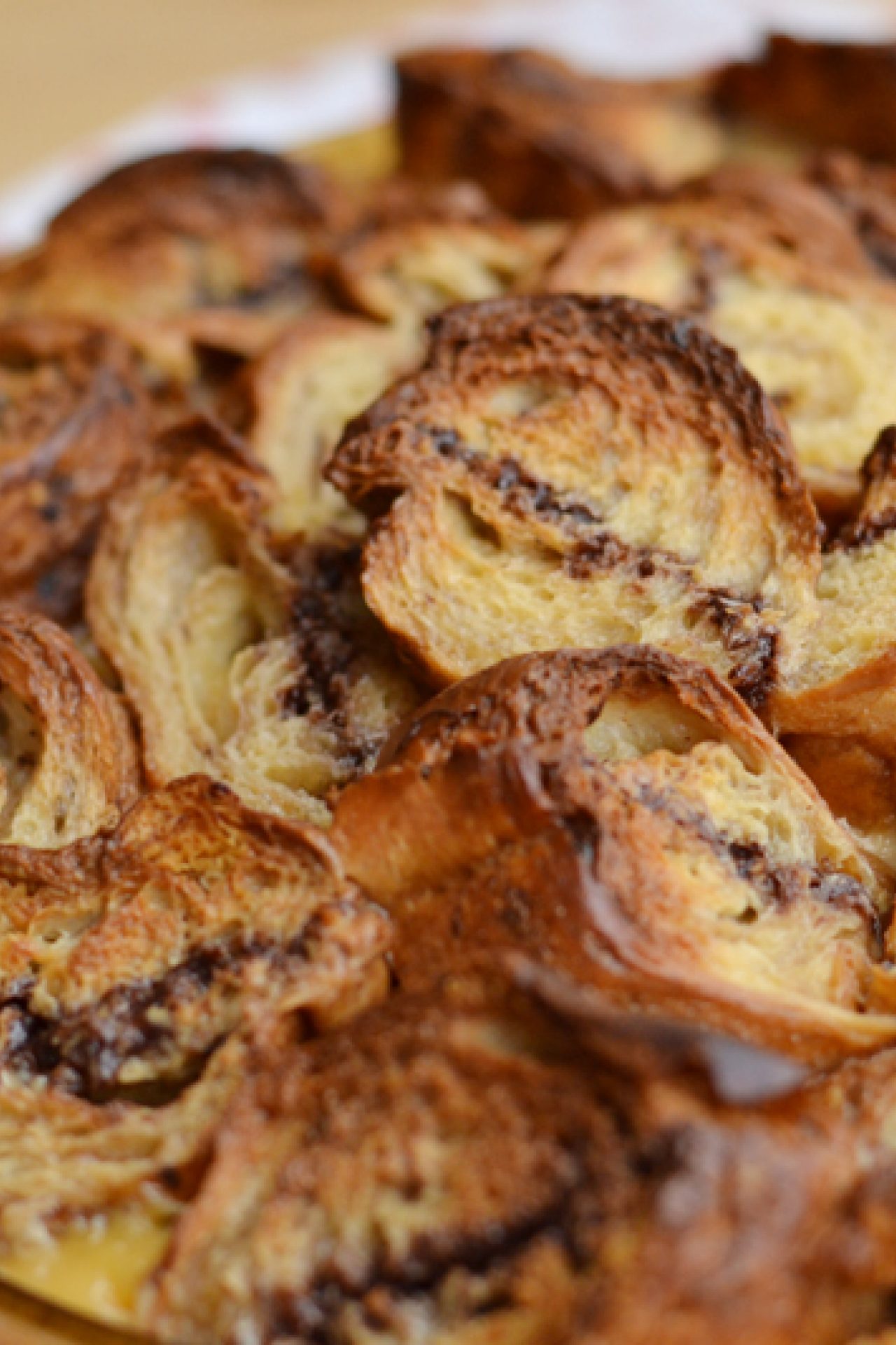 Torta de croissants y Nutella